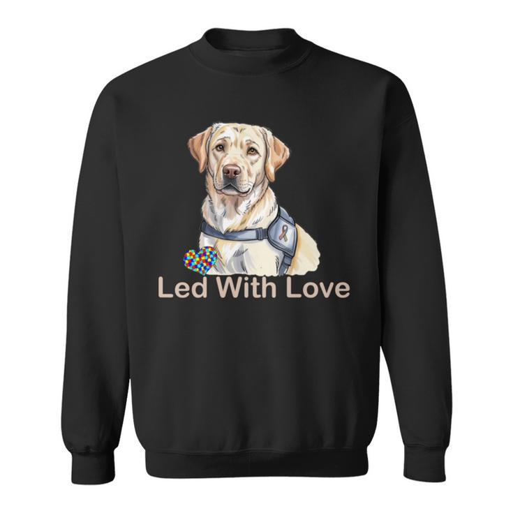 自閉症啓発サポート犬ラブラドールのニューロダイバーシティ 長袖tシャツ スウェットシャツ