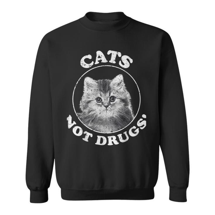 薬物ではなく猫 スウェットシャツ