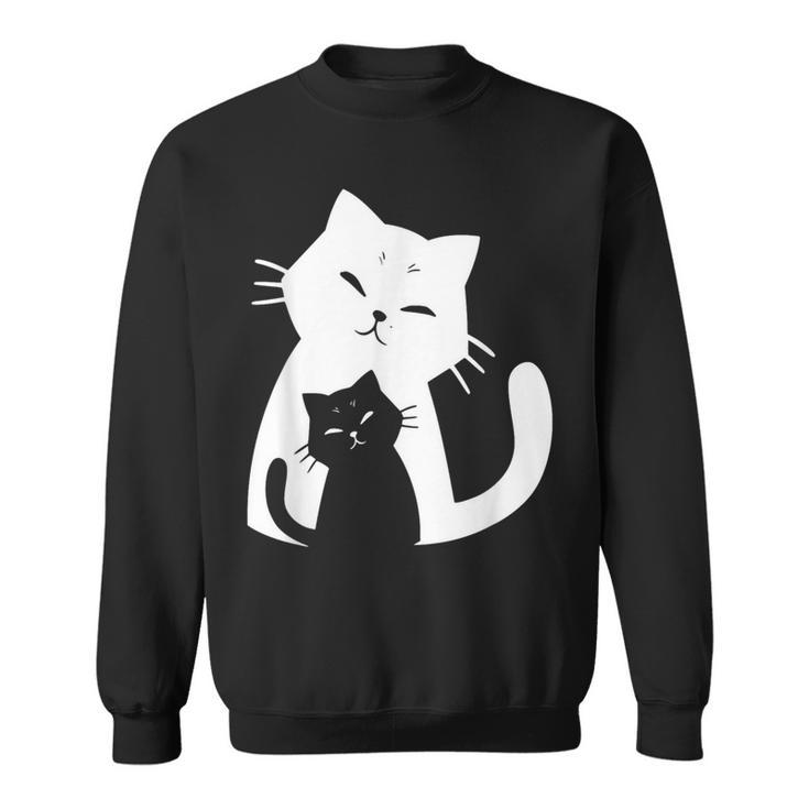 黒猫と白猫 スウェットシャツ