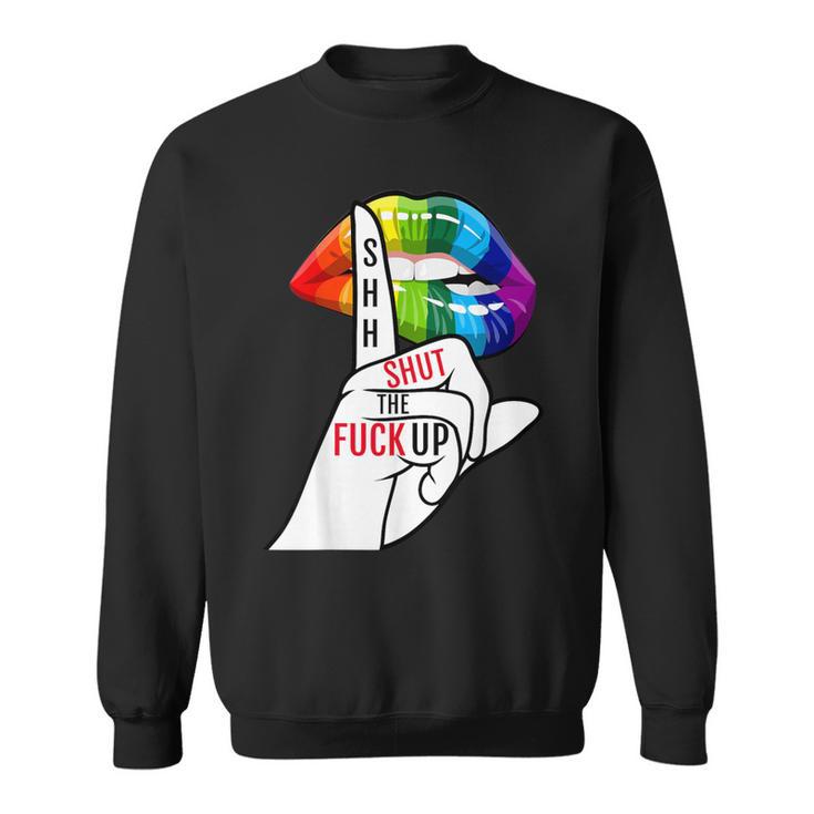 黙ってろよ Lgbtq スウェットシャツ