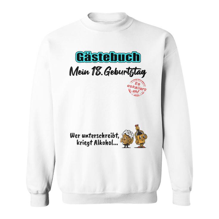 18th Birthday Guest Book 18 Years Girl Boy Sweatshirt