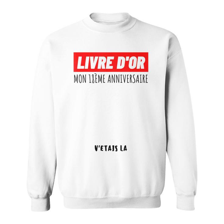 18th Birthday Man Woman 18th Birthday Party Guest Book Sweatshirt