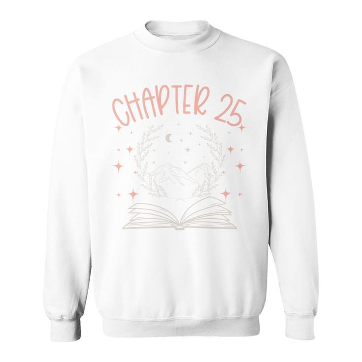 25th Birthday Women Book Lovers Chapter 25 Its My Birthday Comfort Colors Crop Top Sweatshirt