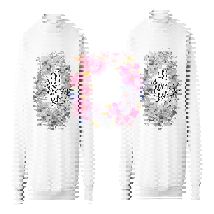 91 Years Loved 91歳の誕生日 フローラルリース ナインティワン スウェットシャツ