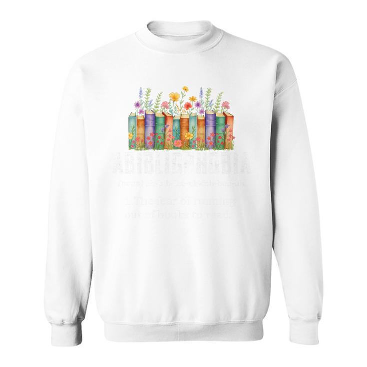 Abibliophobia Definition Book Reader Book Nerd Book Reading Premium Tri-Blend Sweatshirt