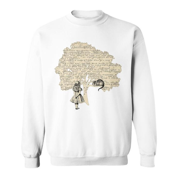 Alice In Wonderland Vintage BookShirt Premium Tri-Blend Sweatshirt