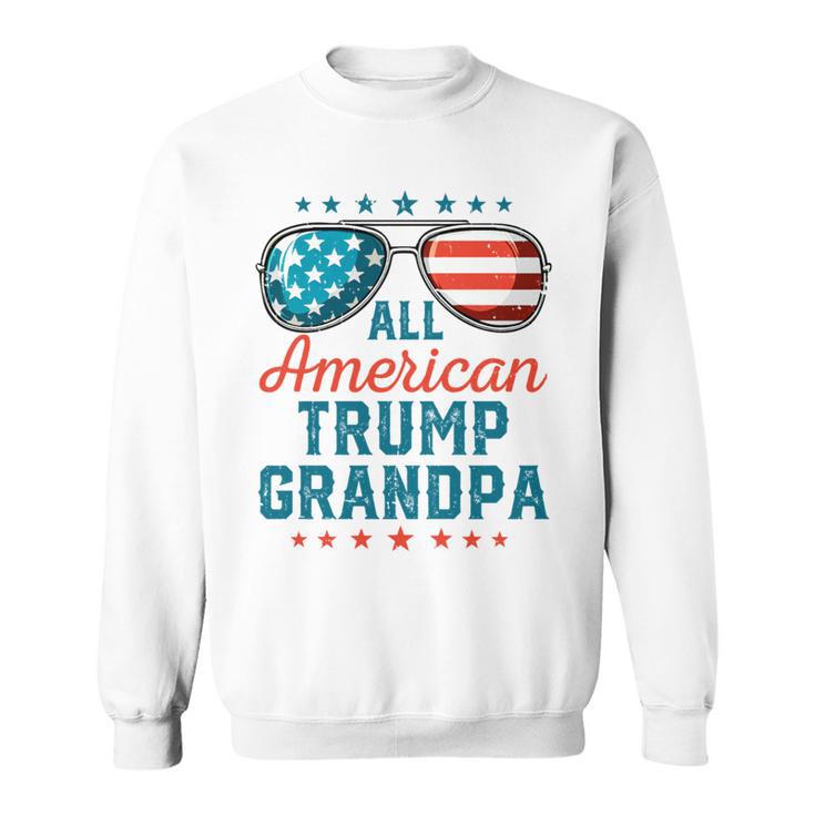 All American Trump Grandpa 4Th Of July Usa Sunglasses Performance Sweatshirt