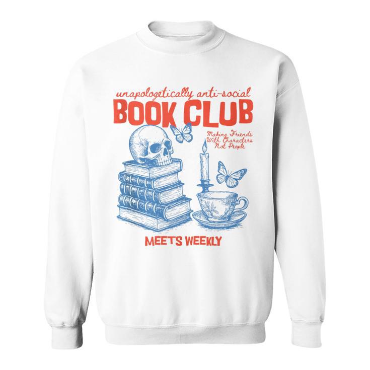 Anti Social Book Club Romance Reader Introverted Bookish Sweatshirt