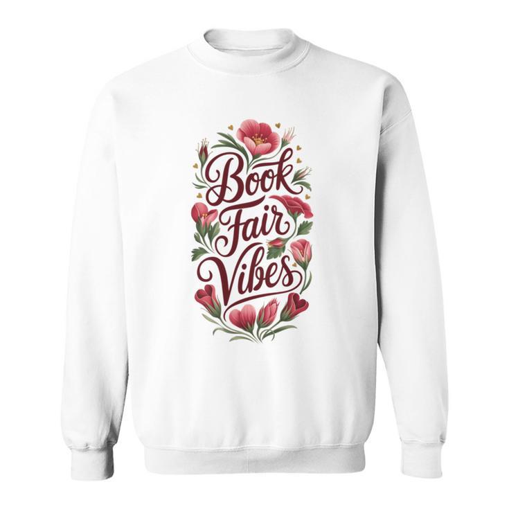 Book Fair Vibes Groovy 70s Retro School Librarian Sweatshirt