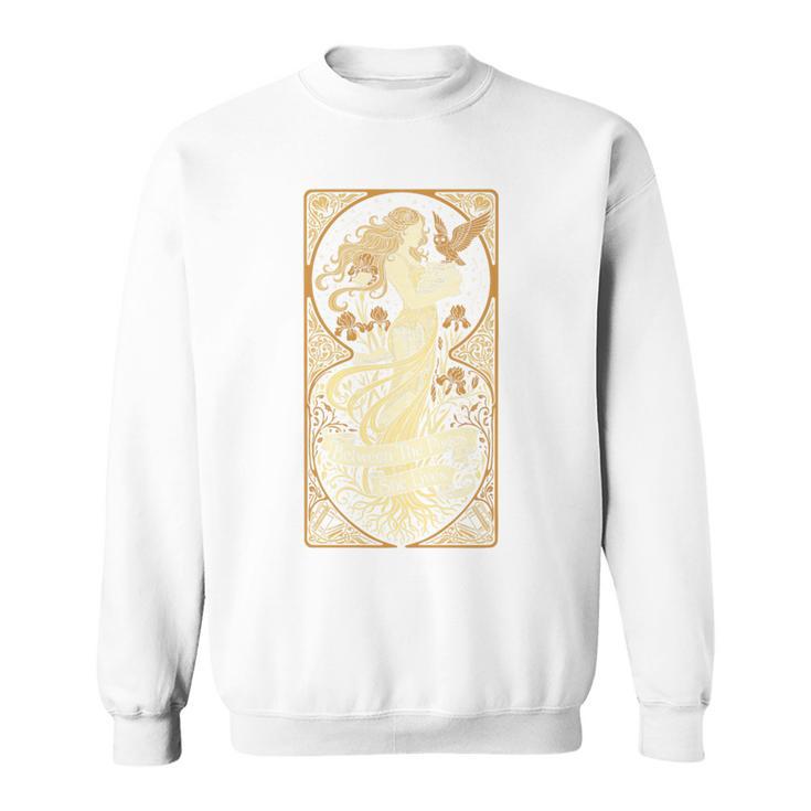 Book Lover Girl Librarian Between The Pages She Lives Premium Tri-Blend Sweatshirt