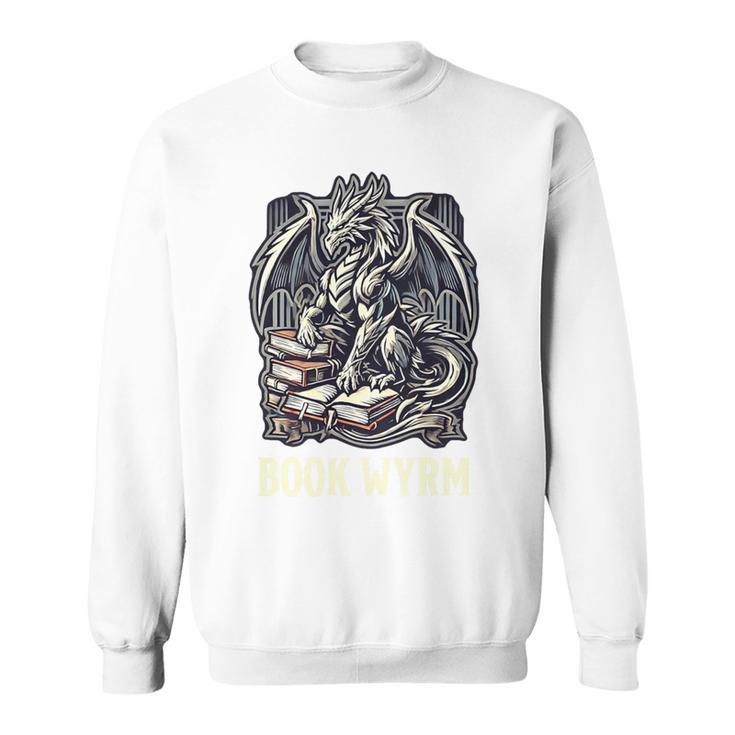 Book Lover I'm a Bookwyrm Not A Bookworm Fantasy Library Fan Premium Tri-Blend Sweatshirt