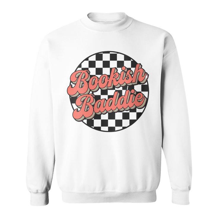 Bookish Baddie Retro Aesthetic Typography Sweatshirt