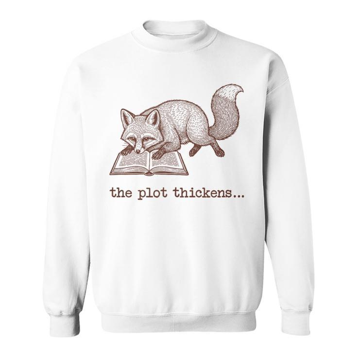 Bookish Fox Reading Fiction Novel Book Vintage Bookworms Sweatshirt