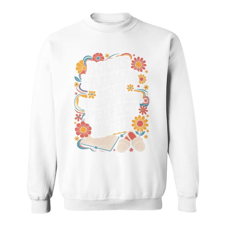 Books And Pajamas Book Lover Reading Humor Librarian Premium Tri-Blend Sweatshirt