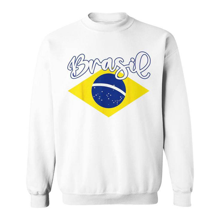 Brazilian Flag Colors National Brazil Brasil スウェットシャツ