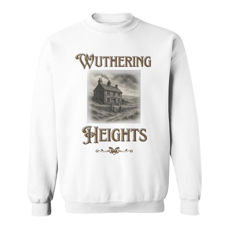 Bronte Novel Wuthering Heights Moorland Gothic Book Cover Sweatshirt