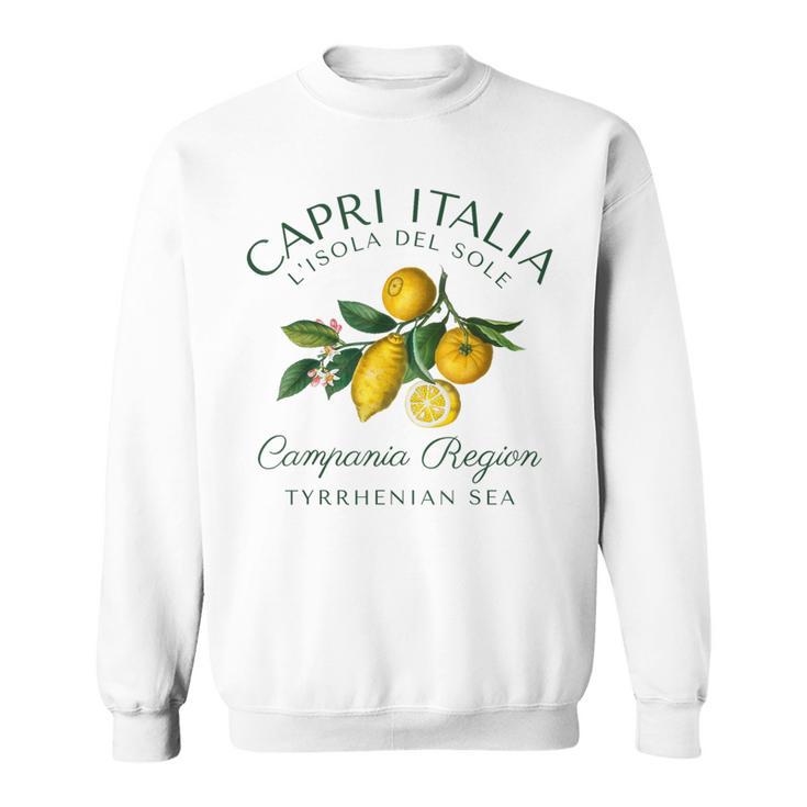 Capri Italia レモン 旅行 カンパニア ティレニア海 イタリア スウェットシャツ