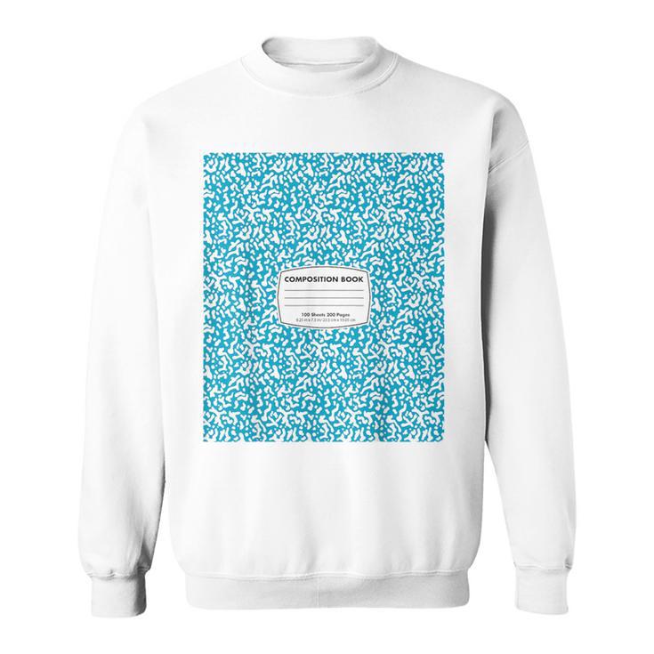 Classic Sky Blue Composition Book School Book Teachers Sweatshirt