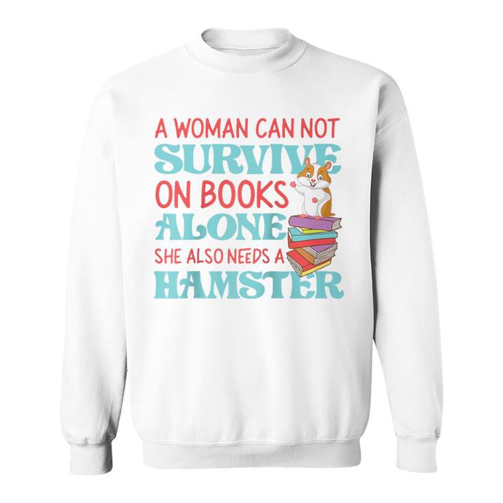 Cute Hamster Reading Book A Woman Can Not Survive On Books Raglan Baseball Tee Sweatshirt Cute Hamster Reading Book A Woman Can Not Survive On Books Raglan Baseball Tee Sweatshirt