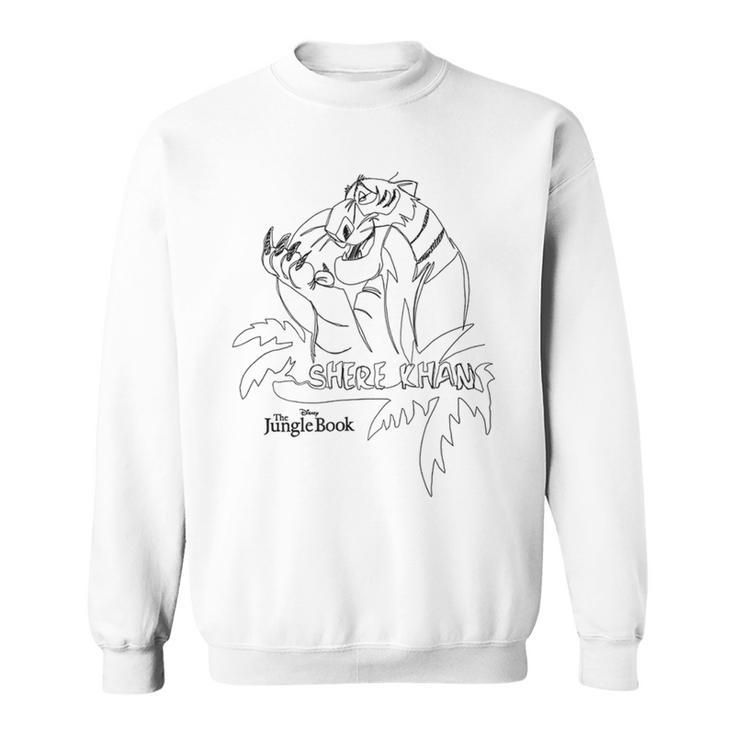 Disney The Jungle Book Shere Khan Simple Outline Sketch Sweatshirt