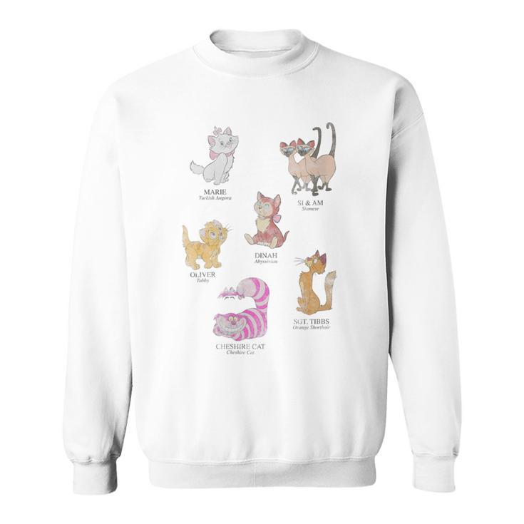 Disney Mickey And Friends Cat Names And Breeds Textbook Sweatshirt