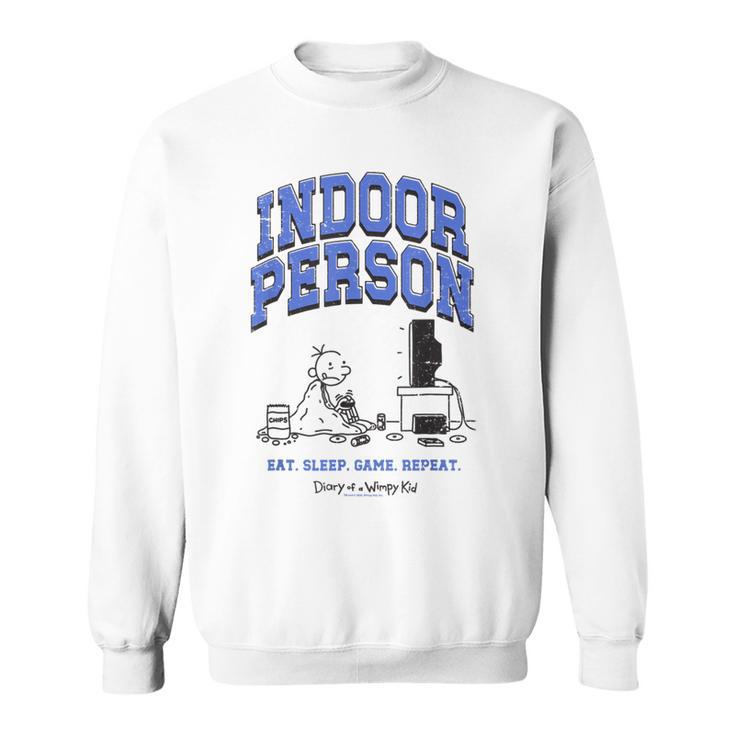 DOAWK Indoor Person Eat Sleep Game Repeat Book Series Sweatshirt