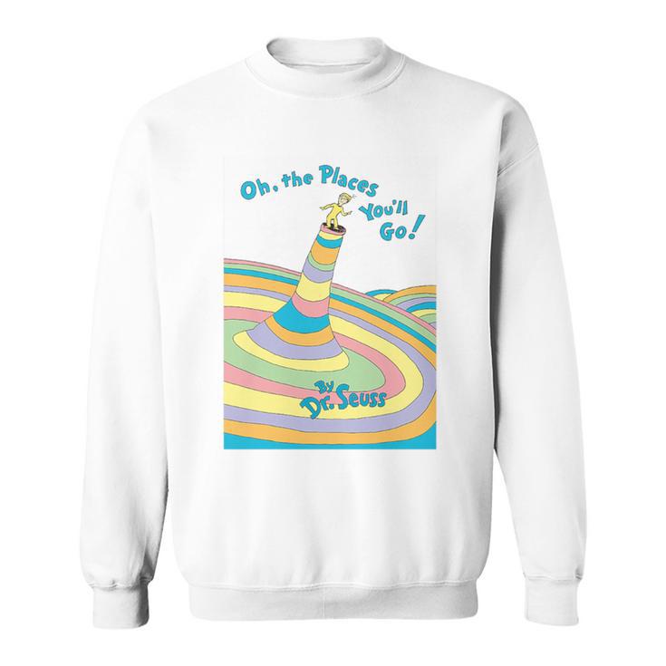 Dr Seuss Oh The Places You'Ll Go Book Cover Premium Tri-Blend Sweatshirt Dr Seuss Oh The Places You'Ll Go Book Cover Premium Tri-Blend Sweatshirt