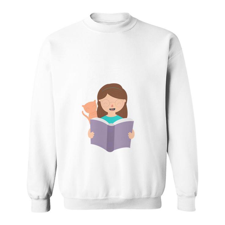 Easily Distracted By Cats And Books Girl Tee T-Shirt Sweatshirt