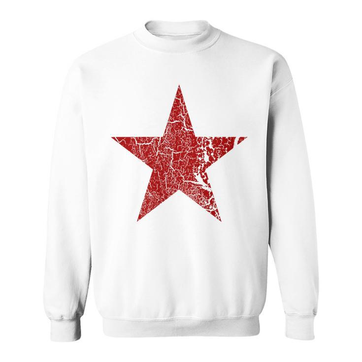 Estrella Roja Envejecida Grunge Estrella Roja De Colorintage Camisa de entrenamiento