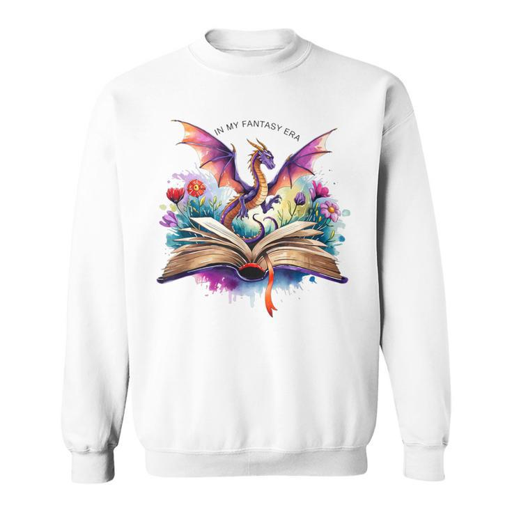 In My Fantasy Era Magic Dragon Book Sweatshirt