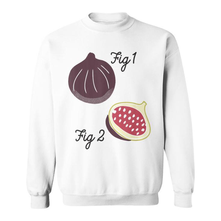 Fig 1 Figs Fruit Scientific Drawing Textbook Graphic Sweatshirt