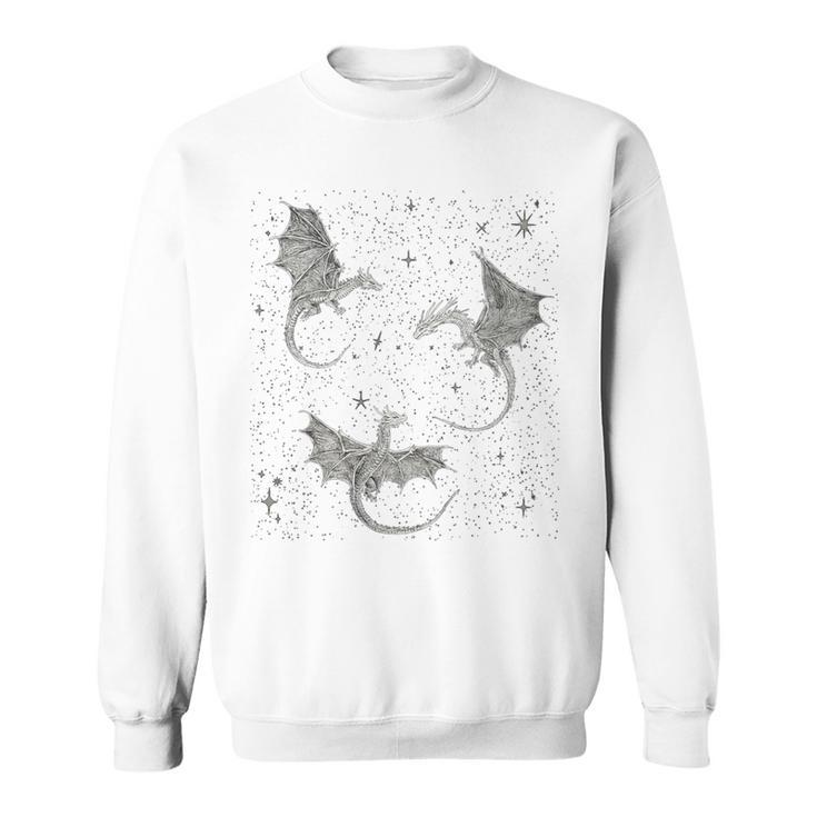 Flying Dragon Fantasy Reader For Bookworm Book Lovers Premium Tri-Blend Sweatshirt