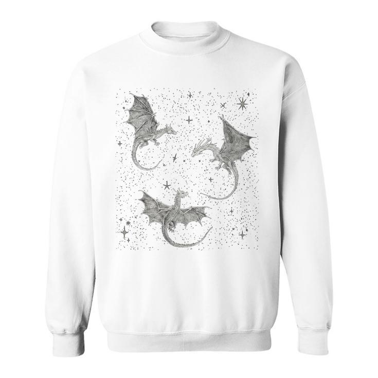Flying Dragon Fantasy Reader For Bookworm Book Lovers Sweatshirt