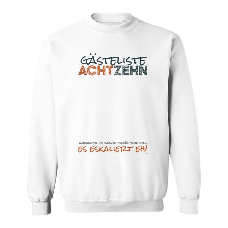 Guest Book 18th Birthday Guest List 18 Years Boy Men Sweatshirt