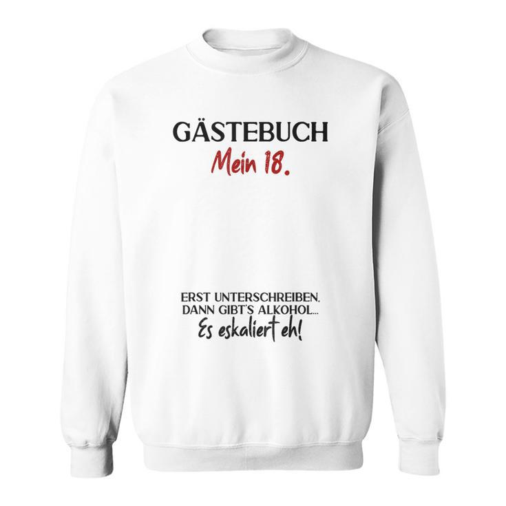 Guest Book 18th Birthday Guest List 18 Years Girl Boy Sweatshirt