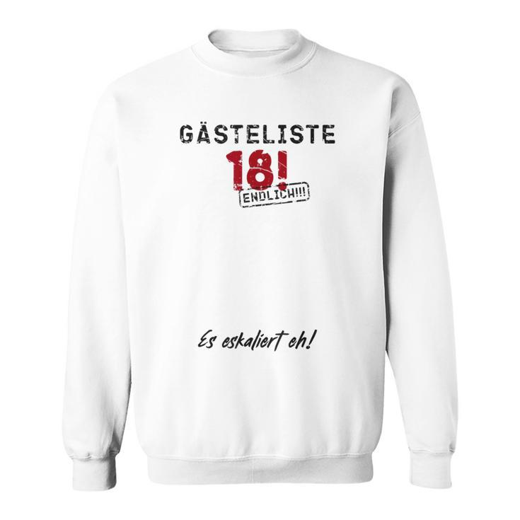 Guest List Finally 18 Guest Book 18th Birthday Boy Girl Sweatshirt