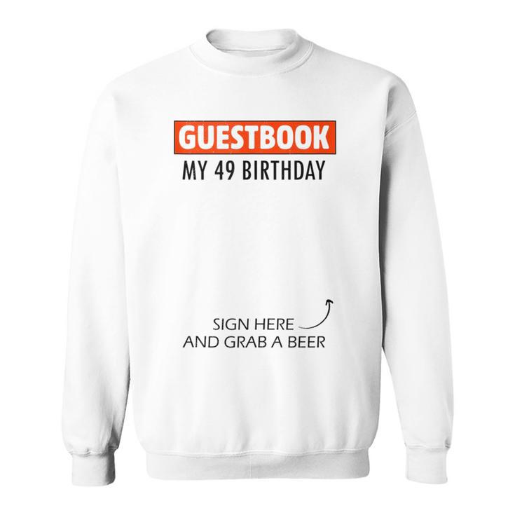Guestbook Alternative 49th Birthday Decorations For Him Her Sweatshirt