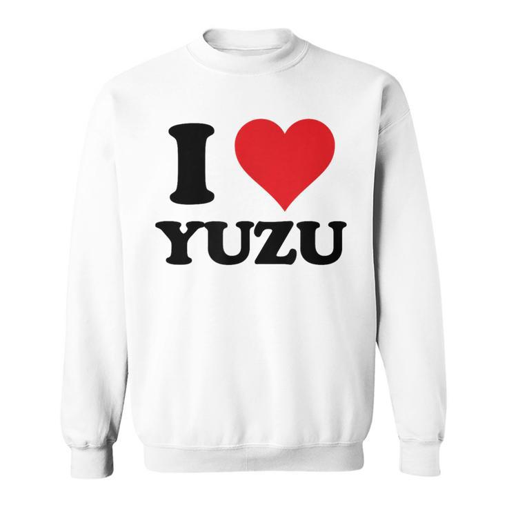 I Heart ゆず ファーストネーム I Love パーソナライズ スウェットシャツ