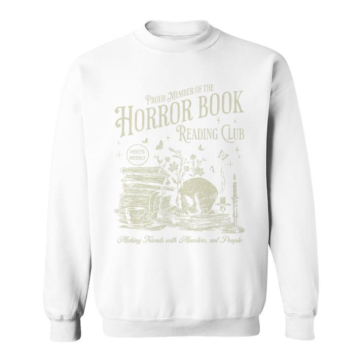 Horror Book Reading Club Vintage Gothic Premium Tri-Blend Sweatshirt