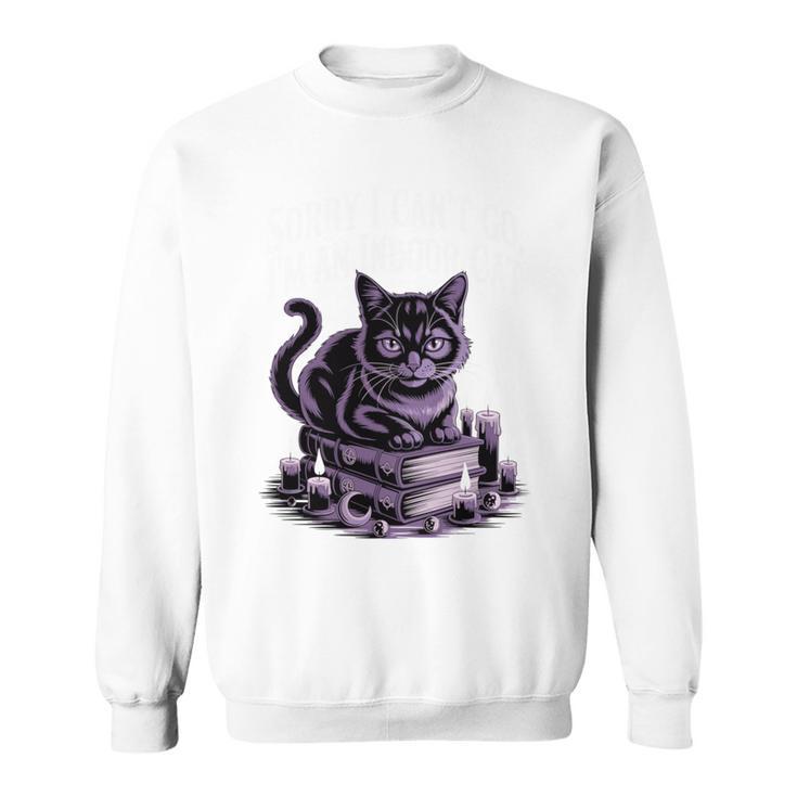 I'm An Indoor Cat Cute Witch Kitten With Books And Candles Sweatshirt