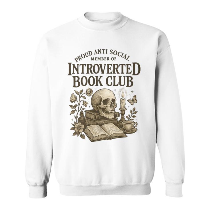 Introverted Book Club Member Anti Social Reader Premium Tri-Blend Sweatshirt