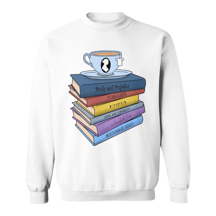 Jane Austen Books And Tea Sweatshirt