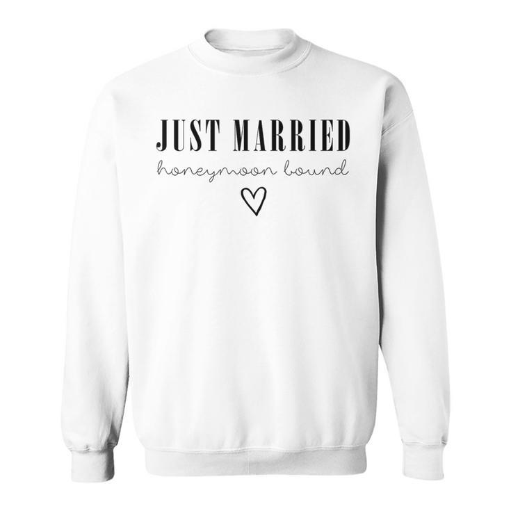 Just Married、ハネムーンバウンドtシャツ、ウェディングギフト スウェットシャツ