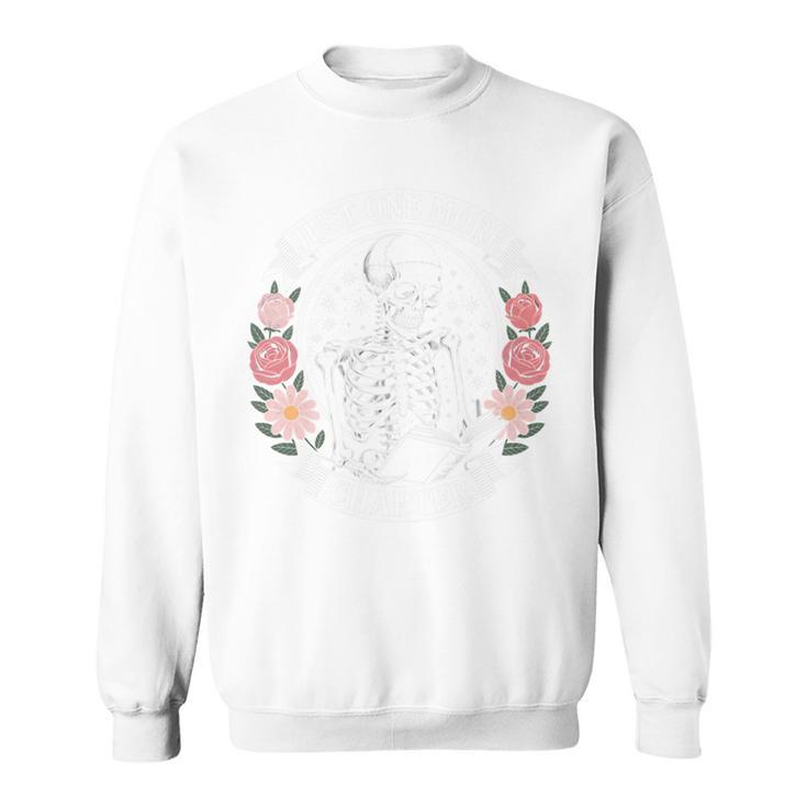 Just One More Chapter Gothic Skeleton Reading A Book Comfort Colors Crop Top Sweatshirt
