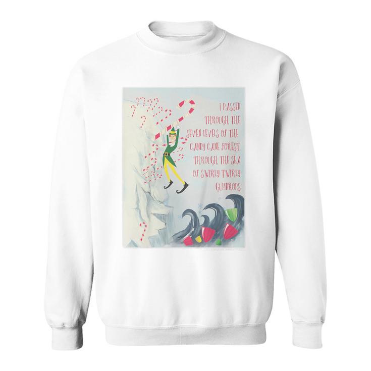 Kids Elf Swirly Twirly Gumdrops Book Page Poster Sweatshirt