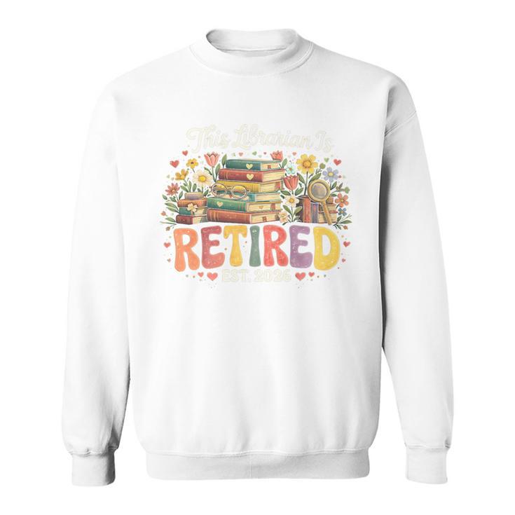 This Librarian Is Retired 2026 Book Lover Retirement Reading Premium Tri-Blend Sweatshirt