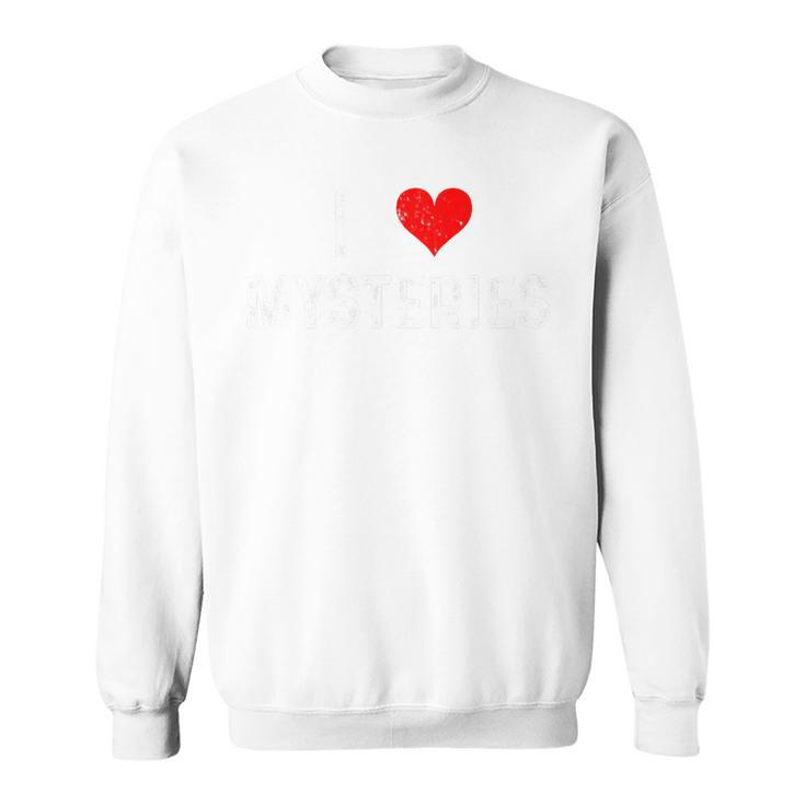 I Love Mysteries Heart Movies Books Novels TV Shows Stories Premium Tri-Blend Sweatshirt