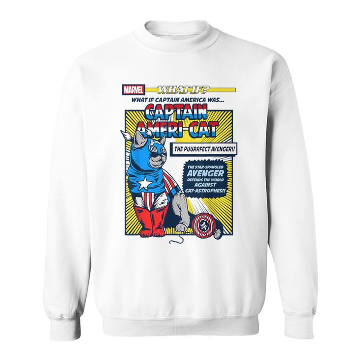 Marvel What If Captain Ameri-Cat Comic Book Cover Sweatshirt