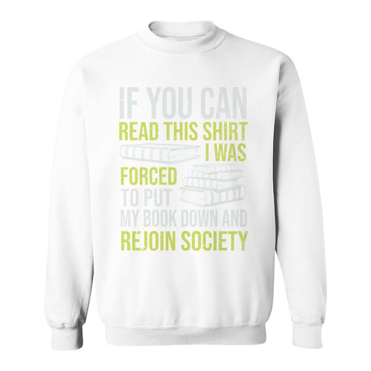 Nerd Bibliophile Book Reading Lover Bookworm Reading Sweatshirt