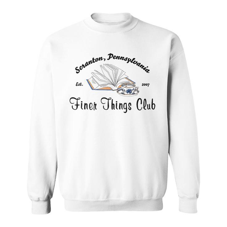 The Office Finer Things Club With Book Sweatshirt